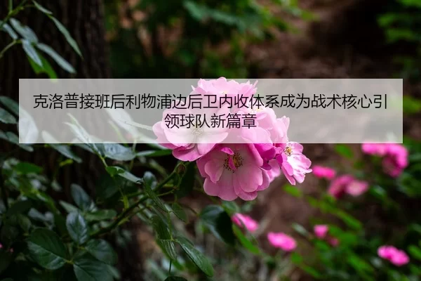 克洛普接班后利物浦边后卫内收体系成为战术核心引领球队新篇章